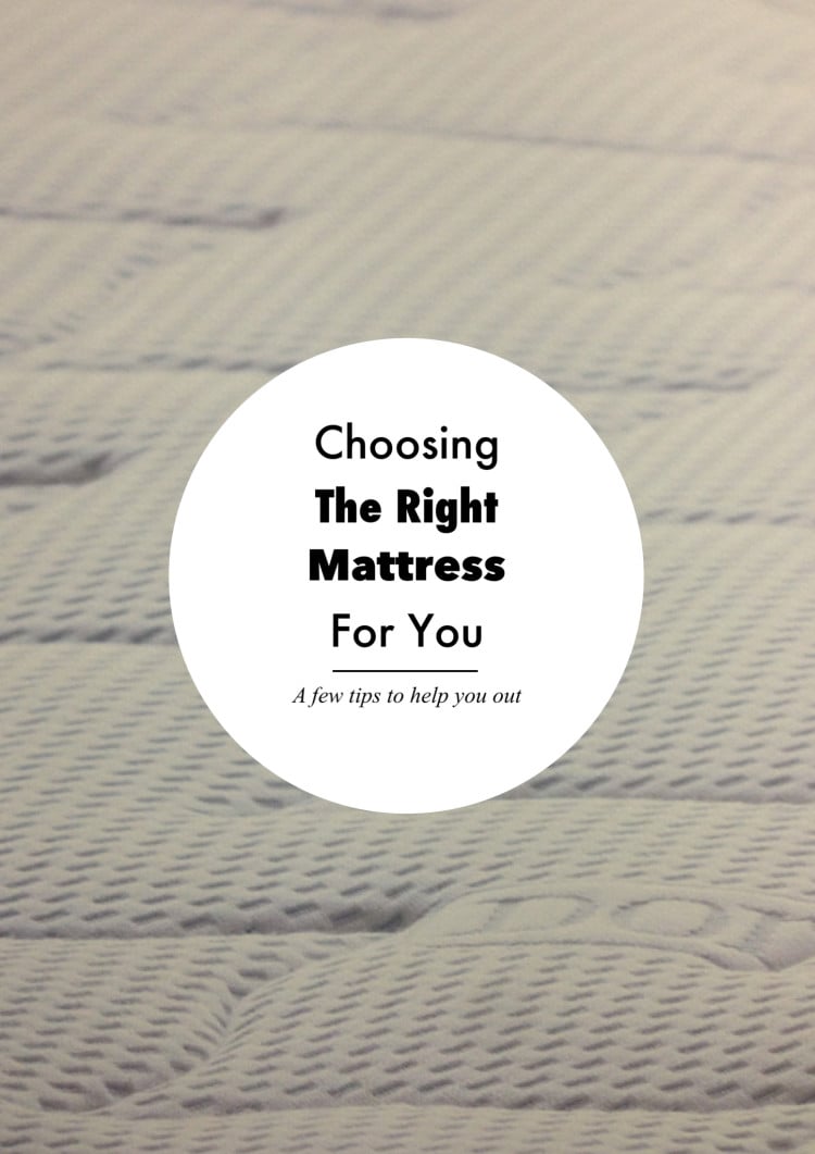 How To Select The Right Mattress For You