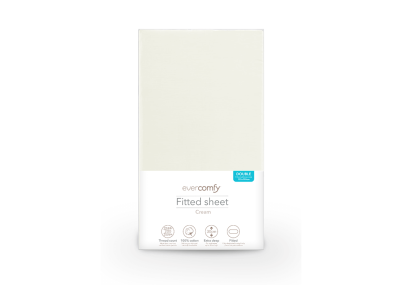 Evercomfy Fitted Sheet Cream, Single