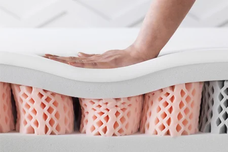 testing the firmness of a Dormeo mattress