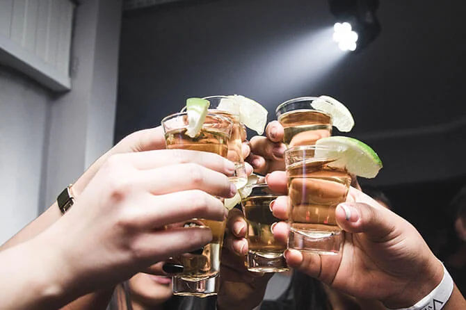 Shots of alcohol