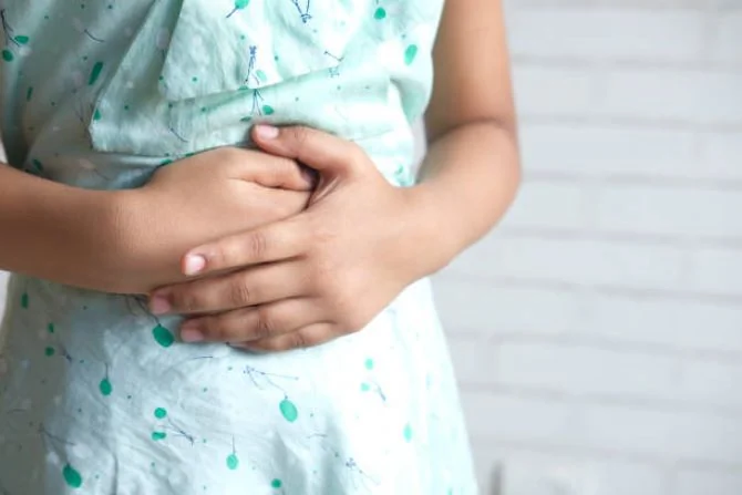 child with a stomach ache