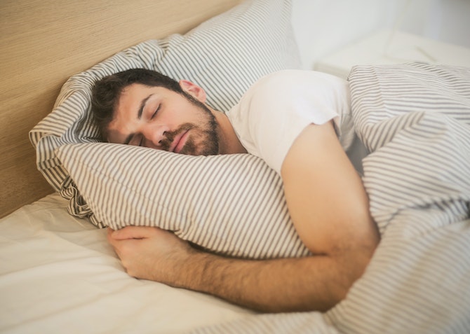 Man sleeping on his side