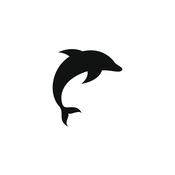 Dolphin chronotype vector art black and white