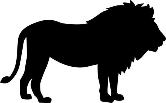 lion chronotype vector art black and white